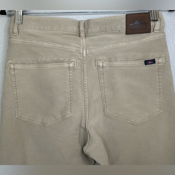 Faherty Men's Stretch Terry 5-Pocket Pant Slim Straight-Desert Khaki Sz 30 - Picture 12 of 16